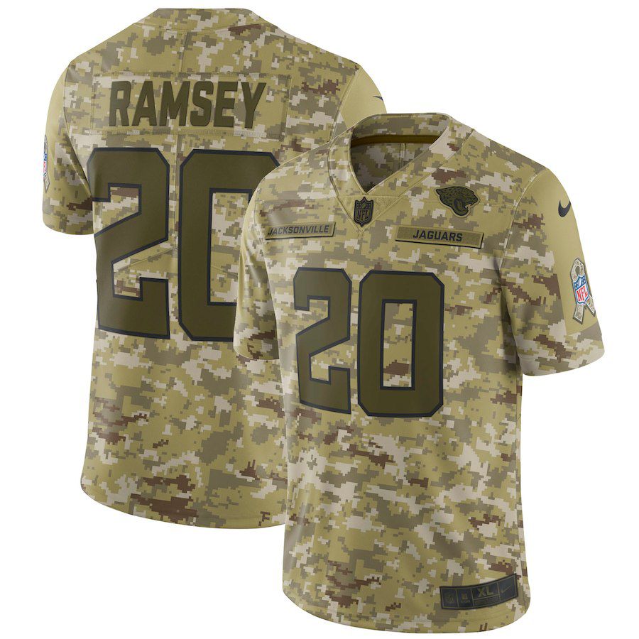 Men Jacksonville Jaguars #20 Ramsey Nike Camo Salute to Service Retired Player Limited NFL Jerseys->dallas cowboys->NFL Jersey